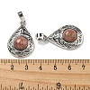 Natural Rhodonite Pendants G-Q158-05P-17-3