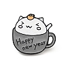 Coffee Cup Cat Enamel Pin JEWB-H009-01EB-02-1