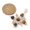 3Pcs 3 Style Glass Seed Beads & Gemstone Pendant Decoration HJEW-MZ00033-4