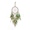 Iron Woven Web/Net with Feather Pendant Decorations AJEW-B017-10-1