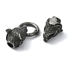 Tibetan Style 304 Stainless Steel Spring Gate Rings FIND-Z046-02AS-02-3