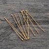 Real 18K Gold Plated 925 Sterling Silver Ball Head Pins STER-H483-0.5x30mm-G-1