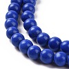 Synthetic Lapis Lazuli Dyed Round Bead Strands G-P070-41-6mm-1-4