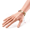 Electroplate Glass Nylon Thread Braided Bead Bracelets for Mom and Daughter BJEW-JB06359-03-6