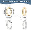 Unicraftale 60Pcs 2 Colors 304 Stainless Steel Linking Rings STAS-UN0041-11-3