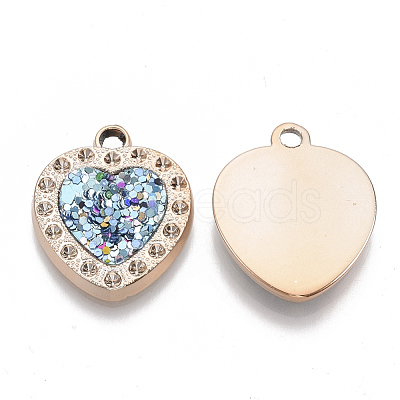 UV Plating Acrylic Pendant Rhinestone Settings PACR-R245-12-1