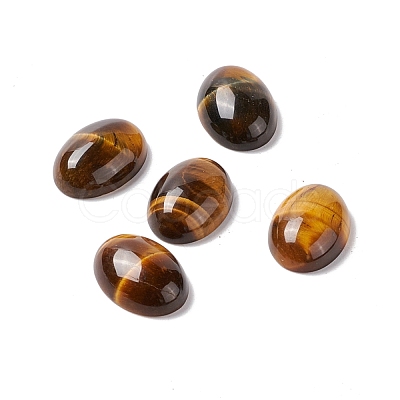 Natural Yellow Tiger Eye Cabochons G-B030-19-1