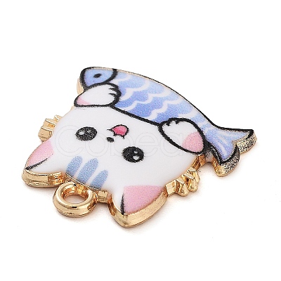 Rack Plating Alloy Enamel Pendants FIND-Q099-11G-02-1