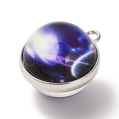 Galaxy Theme Luminous Glass Ball Pendants GLAA-D021-01P-07-1