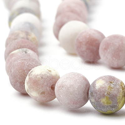 Natural Marble and Sesame Jasper/Kiwi Jasper Beads Strands G-T106-290-1