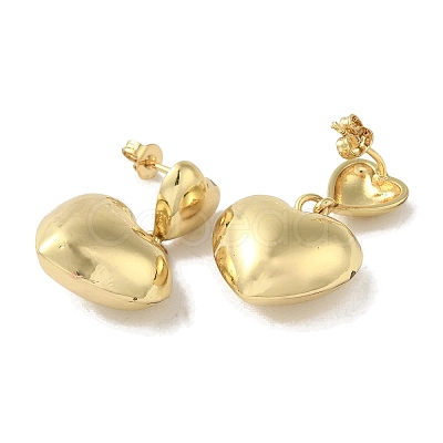 Brass Stud Earrings EJEW-R162-12B-G-1