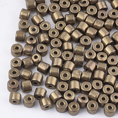 Electroplate Glass Bugle Beads SEED-S024-04B-01-1