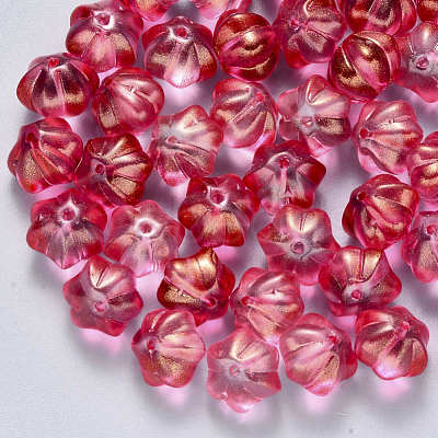 Transparent Spray Painted Glass Beads GLAA-S190-005A-03-1