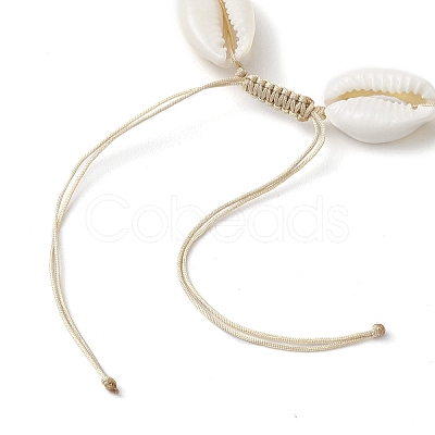 Cowrie Shell and Gemstone Beads Anklets AJEW-AN00594-1