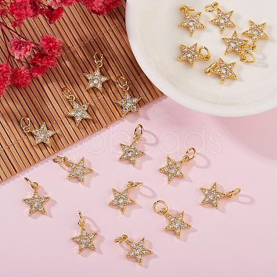 20Pcs Brass Micro Pave Cubic Zirconia Charms ZIRC-SZ0001-93-1