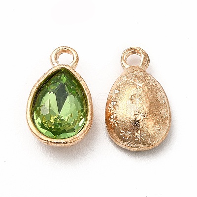 Faceted Glass Rhinestone Pendants GLAA-I051-A18-1