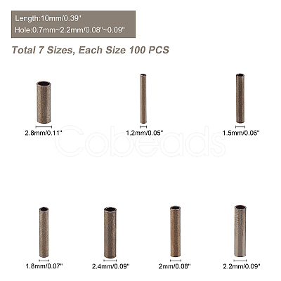 Brass Tube Beads FIND-PH0001-04-1