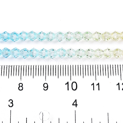 Gradient Color Baking Painted Glass Bead Strands DGLA-A039-T4mm-A012-1