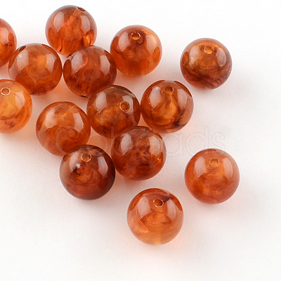 Round Imitation Gemstone Acrylic Beads OACR-R029-24mm-M-1