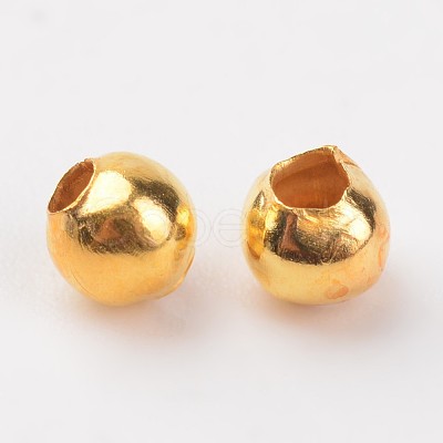 Golden Round Iron Spacer Beads X-E006-G-1