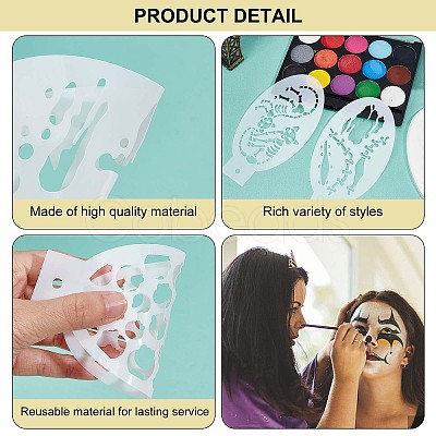 Plastic Face Paint Stencils DIY-WH0304-582F-1