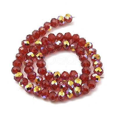 Baking Painted Transparent Glass Beads Strands DGLA-A034-J8mm-B08-1