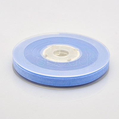 Polyester Velvet Ribbon for Gift Packing and Festival Decoration SRIB-M001-7mm-336-1