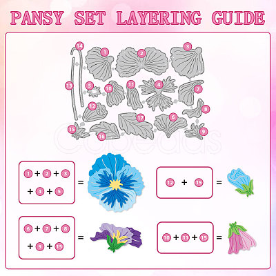 Carbon Steel Cutting Dies Stencils DIY-WH0309-1941-1