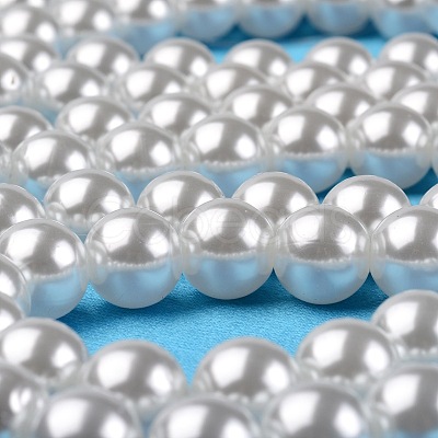 ABS Plastic Imitation Pearl Round Beads MACR-S789-6mm-04-1