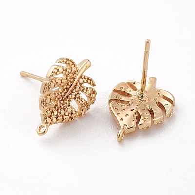 Brass Stud Earring Findings X-KK-S350-424-1