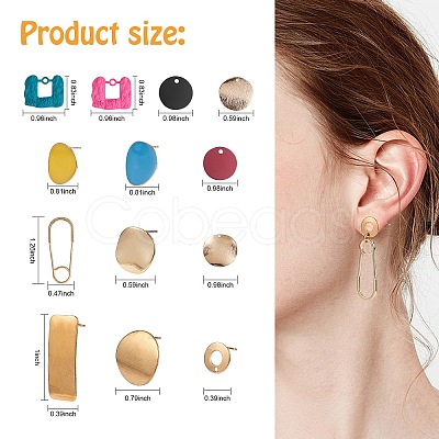 DIY Dangle Stud Earring Making Kit DIY-SZ0008-66-1