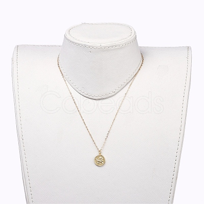 Brass Pendant Necklaces NJEW-JN02679-03-1