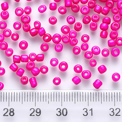 6/0 Baking Paint Glass Round Seed Beads SEED-S036-01C-03-1