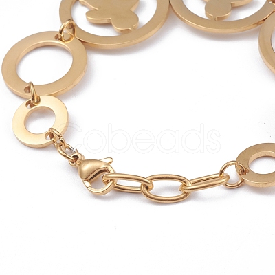 (Jewelry Parties Factory Sale)304 Stainless Steel Link Chain Bracelets BJEW-G582-48G-1