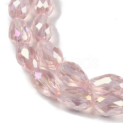 Transparent Electroplate Glass Beads Strands EGLA-T6mm-B18-1