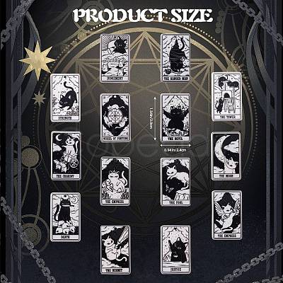 22Pcs 22 Style Tarot Theme Printed Acrylic Pendants MACR-SZ0001-81-1