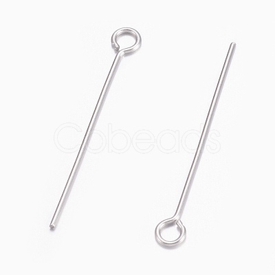 Tarnish Resistant 304 Stainless Steel Eye Pins STAS-O105-01P-0.6x25mm-1