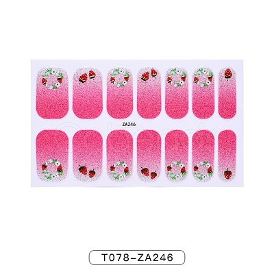 Glitter Powder Nail Art Full-Cover Sticker MRMJ-T078-ZA246-1