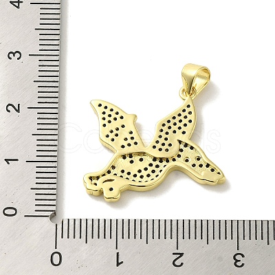 Brass Micro Pave Cubic Zirconia Pendants KK-Z042-18G-01-1