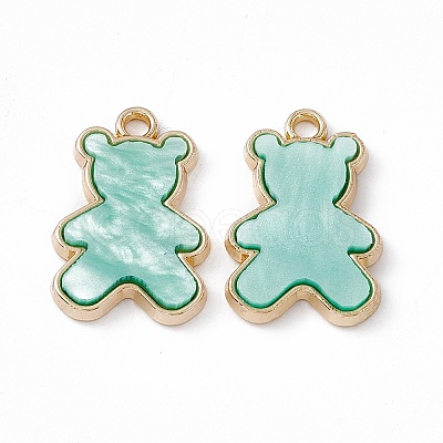 Opaque Resin Pendants PALLOY-P287-07LG-04-1