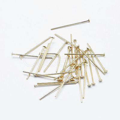 Brass Flat Head Pins KK-G331-11-0.7x45-NF-1