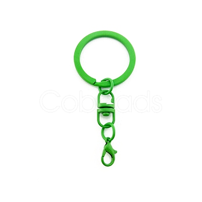 Spray Painted Iron Keychain Swivel Clasps FIND-WH0111-355D-1