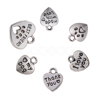 Tibetan Style Alloy Charms TIBE-CJ0001-08-1