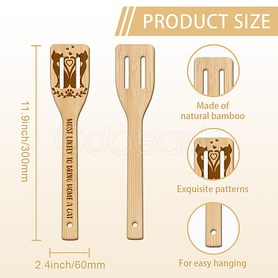 6Pcs Bamboo Spoons & Knifes & Forks AJEW-WH0411-017-1