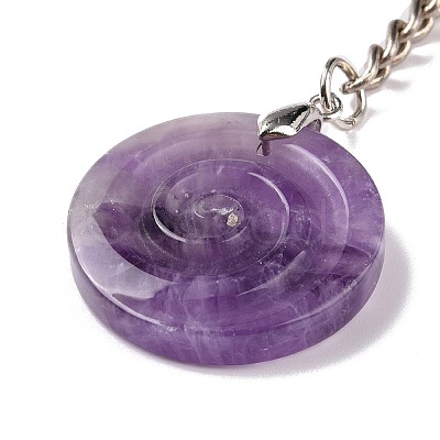 Natural Gemstone Vortex Pendant Keychain KEYC-E038-01P-1