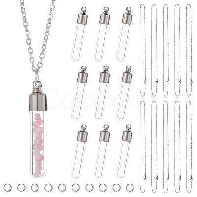 SUNNYCLUE DIY Blank Wish Bottle Necklace Making Kit DIY-SC0021-78-1