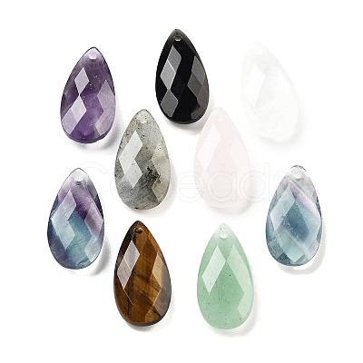 Natural Mixed Gemstone Pendants G-H007-08-1