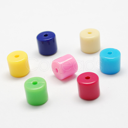 Solid Colour Acrylic Beads X-SACR-S164-M-1
