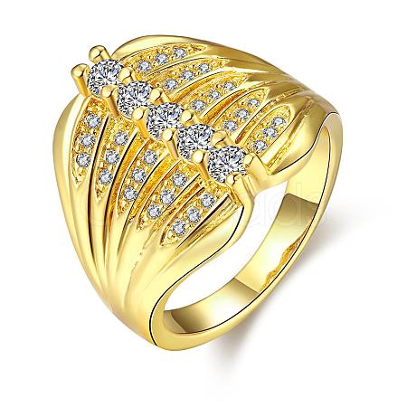 Trendy Brass Cubic Zirconia Wide Band Rings for Women RJEW-BB10653-7G-1