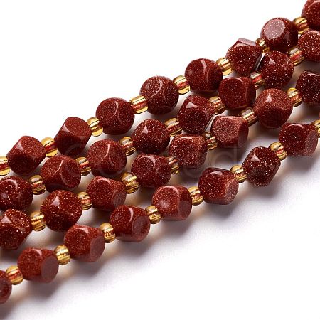 Synthetic Goldstone Beads Strands G-M367-13A-1